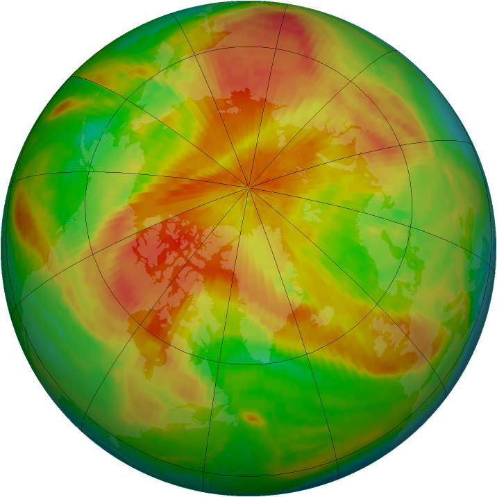 Arctic ozone map for 05 May 2004